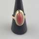 Gold-Korallen-Ring - Gelbgold 333/000, Mitte 20.Jh… - photo 1