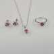 14K-Schmuckset mit Spinell und Diamanten - 3-tlg.:… - photo 1
