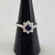Floraler Saphirring mit Diamanten- Weißgold 750/00… - photo 1