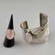 Silberarmreif mit Rosenquarzbesatz - CAROL FELLEY/… - photo 1