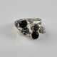 Vintage-Ring - Metall versilbert, Band teils mehrf… - photo 1