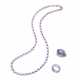 LAVENDER JADEITE AND SPINEL NECKLACE; LAVENDER JADEITE, JADEITE AND DIAMOND RING; TOGETHER WITH A LAVENDER JADEITE SADDLE RING - Foto 1