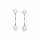 NATURAL PEARL AND DIAMOND EARRINGS - фото 1