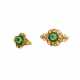 ENAMEL-EMERALD SET: RING AND DIAMOND-BROOCH - фото 1