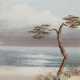 Richter-Sundberg "Strand Usedom mit Kiefer", Gouache, sign. u.r., 17x12,5 cm, hinter Glas und Rahmen - Foto 1