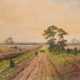 Prüssen, Clemens (1888 Köln-1966 ebenda) "Begegnung auf dem Feldweg", Öl/ Hartfaser, sign. u.r., 40x50 cm, Rahmen (Er studierte an den KA Düsseldorf, München u. Karlsruhe, Landschaftsmaler, besonders in der Eif… - фото 1