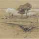 Preussner, Else (1889-1954) "Pommersche Landschaft", Mischtechnik, monogr. u.l., 30x29,5 cm, im Passepartout hinter Glas und Rahmen (Sie war eine deutsche Malerin und Grafikerin) - Foto 1