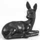 Buderus-Kunstgußfigur "Liegendes Reh", Eisen schwarz, im Boden Buderus-Plakette, H. 9,5 cm - photo 1