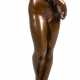 Jugendstil-Bronze "Stehende Elfe", Gustav Heinrich Eberlein (1847-1926), dunkel patiniert, H. 26 cm, auf braunem Steinsockel, Ges.-H. 33,5 cm - photo 1