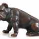 Bronzefigur "Sitzende englische Bulldogge", braun patiniert, unsigniert, H. 6 cm - photo 1