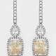 Paar extravagante Diamantohrgehänge - Foto 1