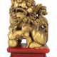 Fo Hund China, Mitte 20. Jh., Holz, geschnitzt, ro… - photo 1