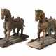 Paar Pferdefiguren auf Rollbrett Indien/Rajasthan,… - photo 1