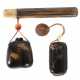2 Inros Japan, 19/20. Jh., Holz mit Knochen, beste… - photo 1