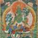 Thangka mit grüner Tara Tibet/Indien, 19. Jh., Gou… - photo 1