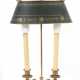 Bouilotte-Lampe um 1900, Messingguss, zweiflammige… - Foto 1