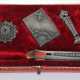 Petschaft-Garnitur um 1900, Metall, 4-tlg. Set. be… - photo 1
