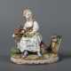 ''Mädchen mit Ziegenbock'' Meissen, 1850-1924, Por… - Foto 1