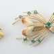 Brosche mit Anhänger modern, besetzt mit Grandeln,… - photo 1