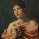 Maler des 19. Jh. ''Dame mit Blumen'', Bildnis ein… - photo 1