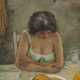 Maler des 20. Jh. ''Dame am Tisch'', junge Frau in… - фото 1