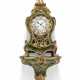 A LOUIS XV ORMOLU-MOUNTED GREEN-STAINED HORN STRIKING BRACKET CLOCK AND WALL BRACKET - photo 1