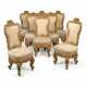 A SET OF EIGHT NEO-BAROQUE GREY-PAINTED AND PARCEL-GILT SIDE CHAIRS - photo 1