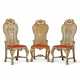 A SET OF THREE ENGLISH CREAM-PAINTED AND PARCEL-GILT SIDE CHAIRS - photo 1