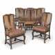 A SET OF EIGHT ENGLISH STAINED-OAK DINING-CHAIRS - Foto 1