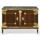 A LOUIS XVI ORMOLU-MOUNTED AND BRASS-INLAID AMARANTH AND EBONY COMMODE A VANTAUX - photo 1
