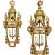 A PAIR OF LARGE FRENCH ORMOLU FOUR-LIGHT LANTERNS - photo 1