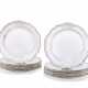 A SET OF TWENTY-FOUR GEORGE III SILVER DINNER PLATES FROM THE DUTTON SERVICE - photo 1