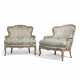 A PAIR OF LOUIS XV GREY AND RED-PAINTED MARQUISES - photo 1