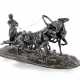 A RUSSIAN BRONZE GROUP OF A WINTER TROIKA - photo 1