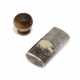 A RUSSIAN SILVER-GILT NIELLO CHEROOT CASE AND A SMOKY QUARTZ DESK SEAL - photo 1