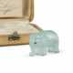 A RARE JEWELLED AQUAMARINE MODEL OF AN ELEPHANT - фото 1
