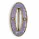 A JEWELLED GUILLOCHÉ ENAMEL AND SILVER-GILT BELT BUCKLE - Foto 1