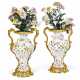 A PAIR OF ORMOLU-MOUNTED MEISSEN PORCELAIN RETICULATED VASES AND FLOWER BOUQUETS - photo 1