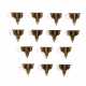 A SET OF FOURTEEN FRENCH GRAINED, SIMULATED TORTOISESHELL AND PARCEL-GILT WALL BRACKETS - photo 1