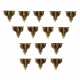 A SET OF FIFTEEN FRENCH GRAINED, SIMULATED TORTOISESHELL AND PARCEL-GILT WALL BRACKETS - photo 1