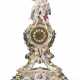 A MEISSEN PORCELAIN RETICULATED FIGURAL FLOWER-ENCRUSTED CLOCK AND STAND - photo 1