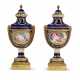 A PAIR OF ORMOLU-MOUNTED SEVRES PORCELAIN 'BLEU NOUVEAU' VASES (VASES CHAPELET) AND TWO COVERS - photo 1