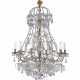 A LOUIS XIV STYLE GILTWOOD, ORMOLU, CUT AND MOLDED GLASS AND ROCK CRYSTAL TEN-LIGHT ‘EN LACÉ’ CHANDELIER - фото 1
