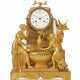 AN EMPIRE ORMOLU MANTEL CLOCK - photo 1