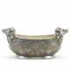 A JEWELED AND CLOISONNÉ ENAMEL SILVER TWO-HANDLED BOWL - photo 1