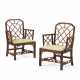 A PAIR OF GEORGE II MAHOGANY COCKPEN CHAIRS - photo 1
