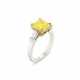 COLORED DIAMOND AND DIAMOND RING - photo 1