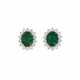 EMERALD AND DIAMOND EARRINGS - photo 1