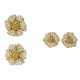 SET OF COLORED DIAMOND AND DIAMOND FLOWER JEWELRY - photo 1