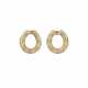 VAN CLEEF & ARPELS DIAMOND AND GOLD HOOP EARRINGS - photo 1